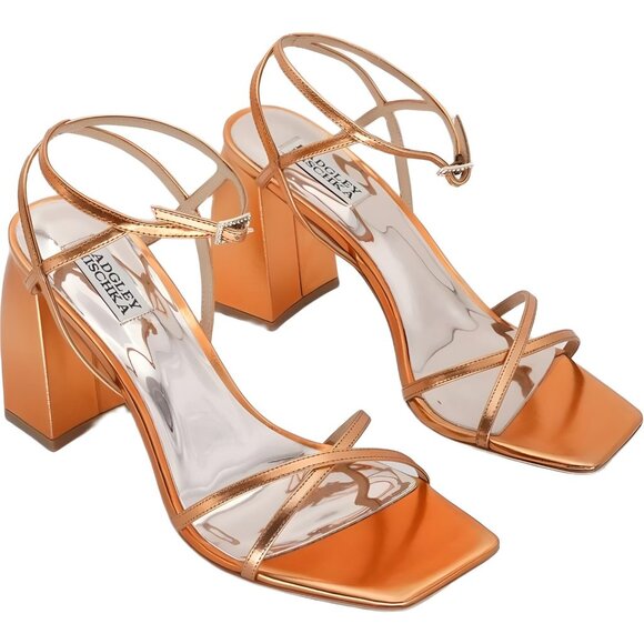 Badgley Mischka Ivanka Heeled Sandal Rust Orange Women's US 9.5 - Picture 4 of 6
